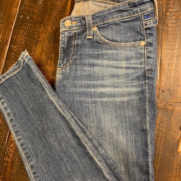 Adriano Goldschmied  Cigarette Crop South Gate Skinny Jeans Blue Wash Size 25R - Picture 4 of 12